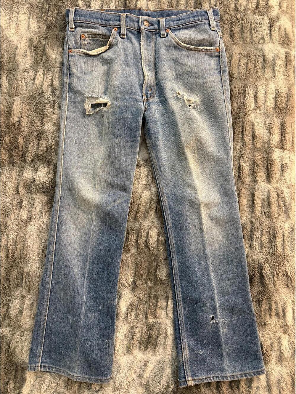 Vintage 1984 Levi's 517 Orange Tab Bootcut Jeans 34x30 Made in USA